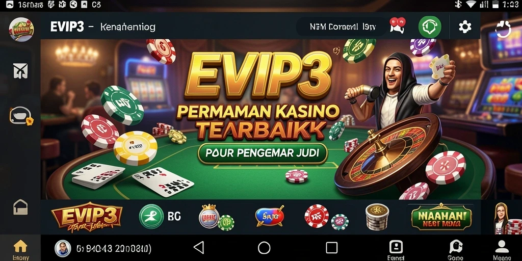 Tampilan gameplay Kasino yang memukau dari EVIP3.