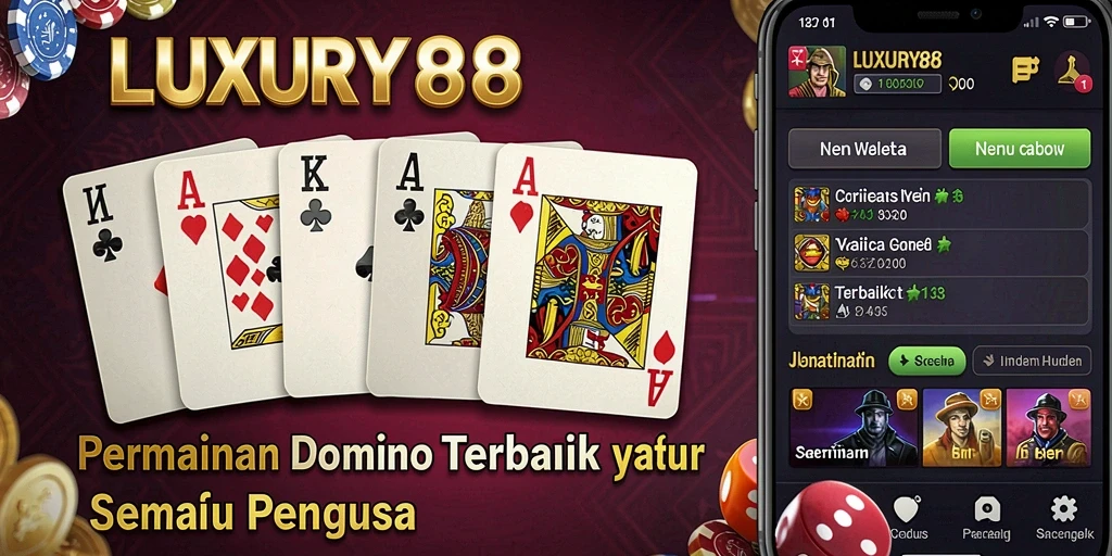 Screenshot utama LUXURY88 menampilkan gameplay seru permainan Domino.