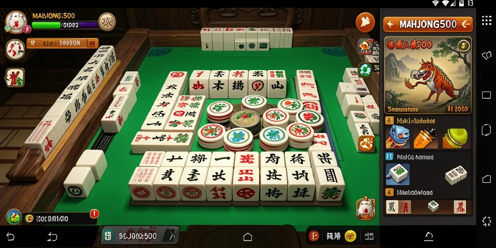Tampilan gameplay MAHJONG500 yang menarik dan interaktif.