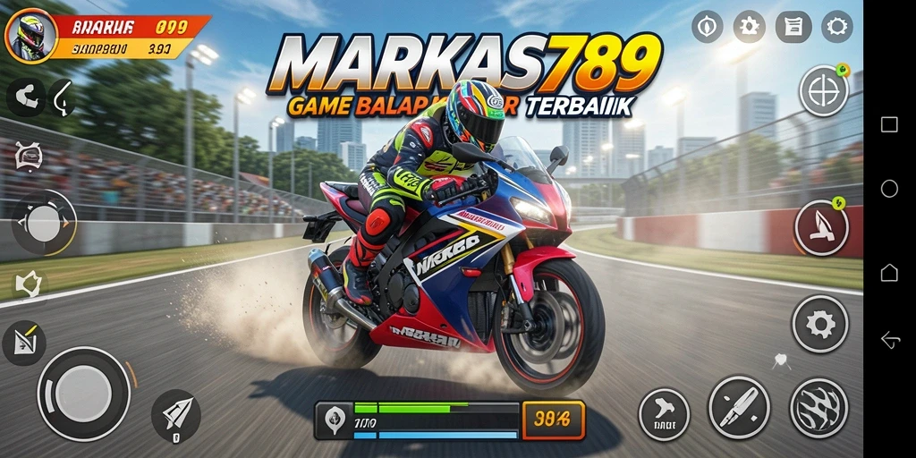 Gameplay seru balap motor di MARKAS789.