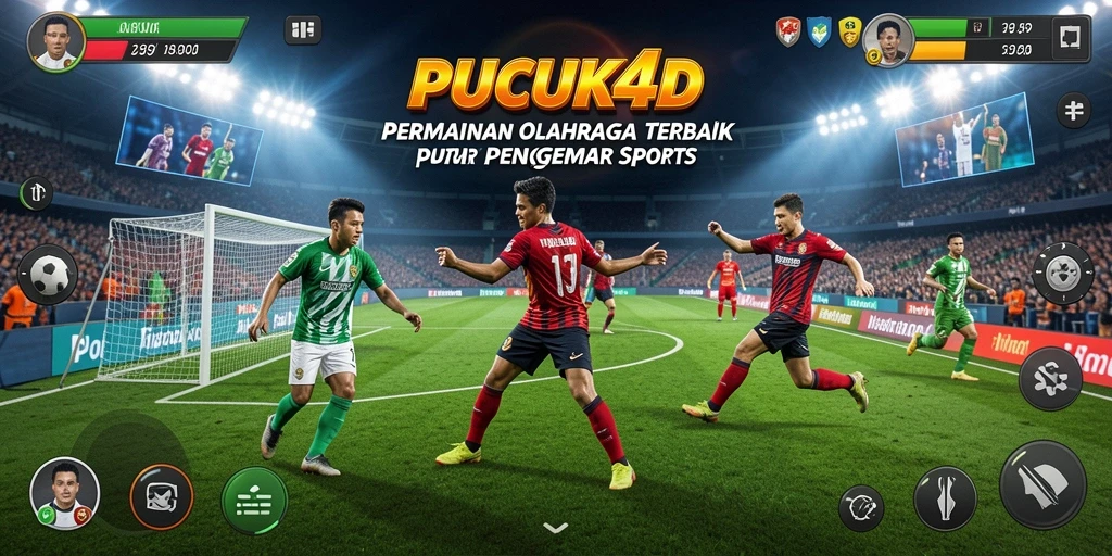 Tampilan gameplay yang menarik dalam PUCUK4D, memperlihatkan aksi olahraga seru.