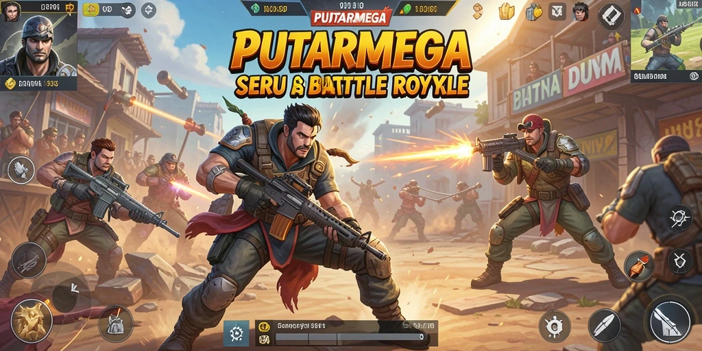 Gameplay intens di arena Battle Royale PUTARMEGA.