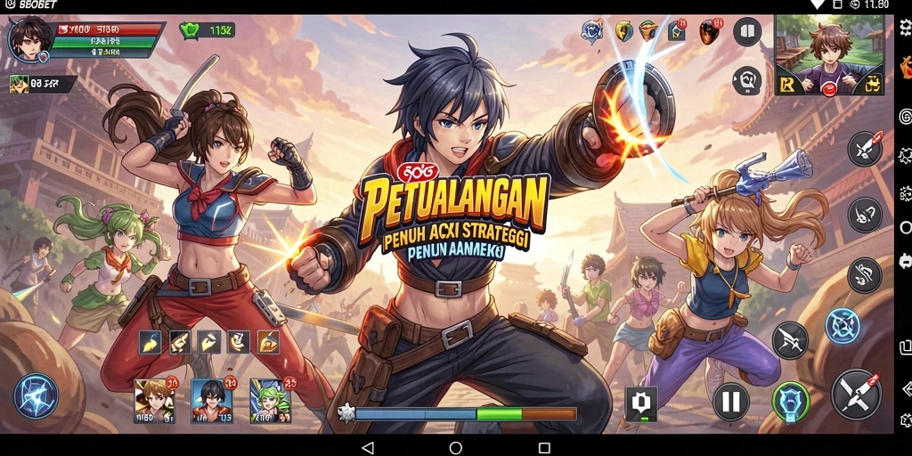 Screenshot SBOBET menampilkan aksi seru dalam permainan Anime.