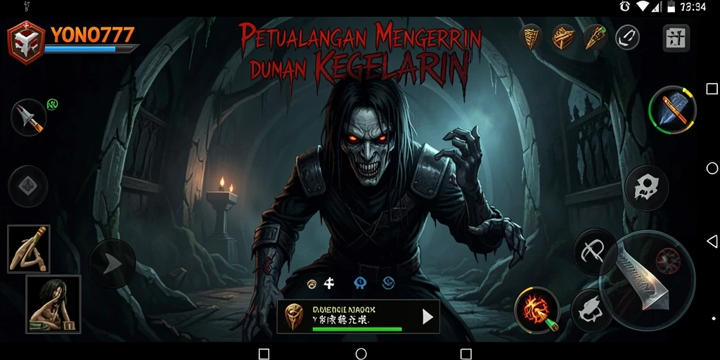 Tangkapan layar YONO777 menampilkan suasana mencekam dan gameplay menegangkan.