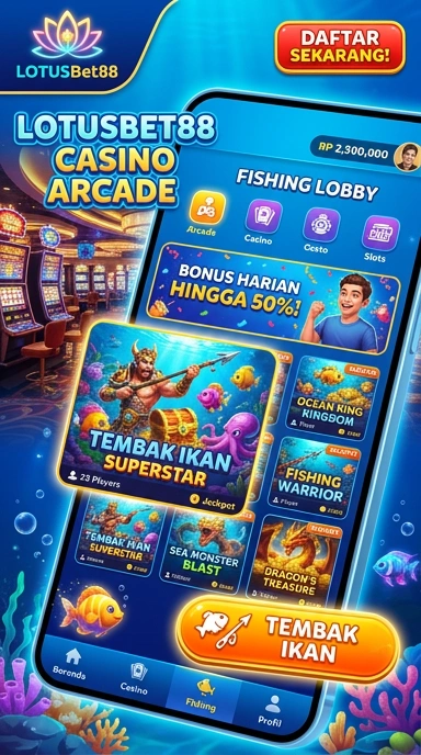 Menu navigasi cepat untuk akses mudah di aplikasi lotusbet88.